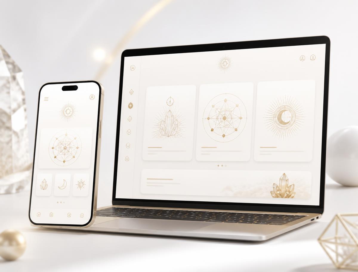 Your Personalized Prosperity Guide webapp shown on phone and laptop